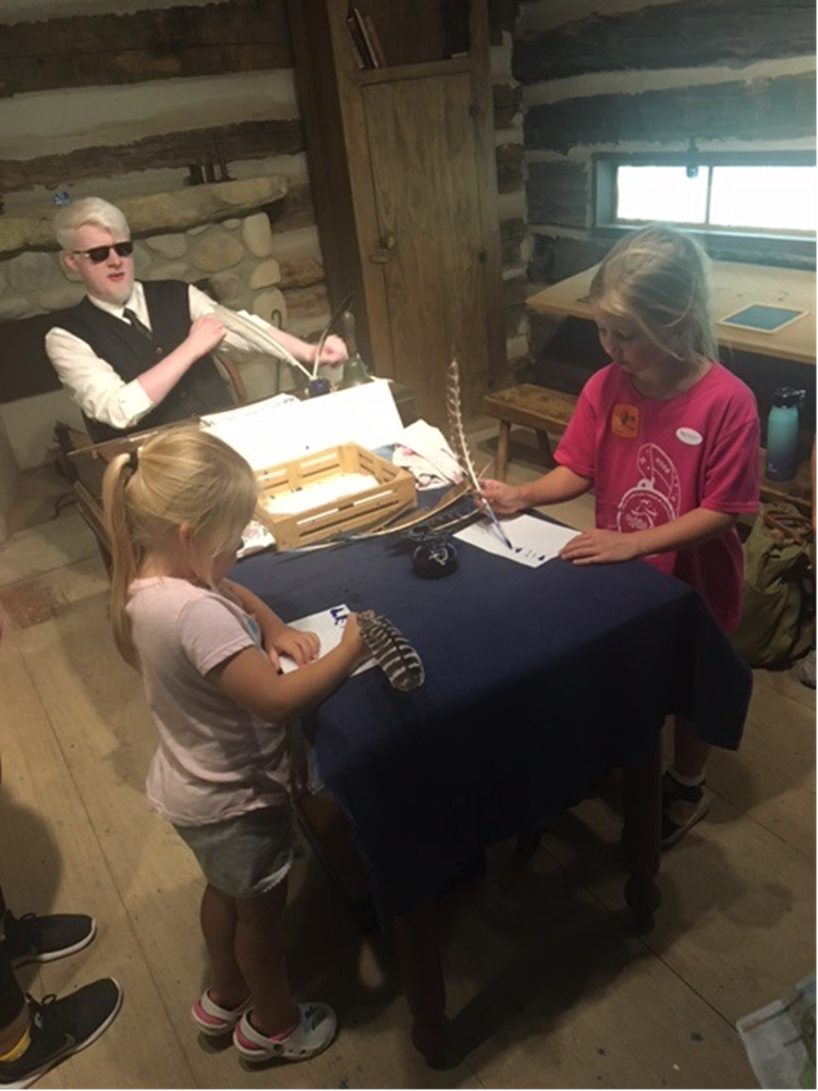 kids using quills